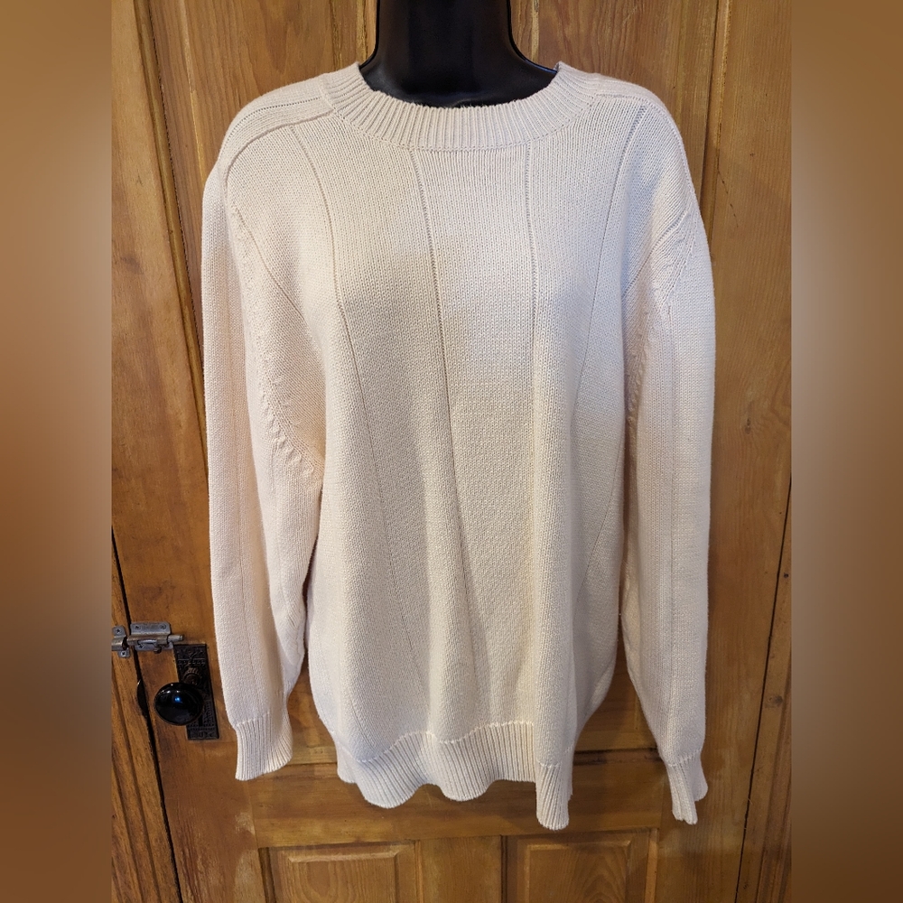 Men's L vintage cape Isle knitters 100% cotton sweater